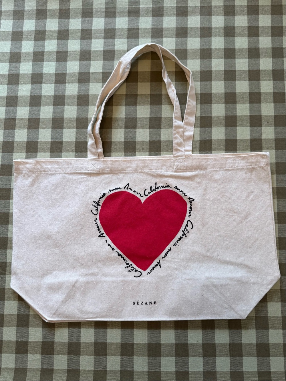 Sézane California Mon Amour Heart Tote Bag